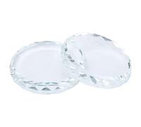 Tbest Mini Palettes à Ongles Transparent Verre Faux Palettes de Colle de Cils, 2pc Makeup Mélangez la de Tonification pour les élèves de L'école D'art des Ongles