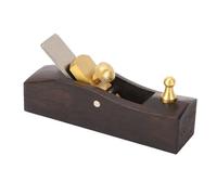 Tbest Mini Rabot en Bois, Fond Plat pour Précision | Pince métallique compacte et portable, sécurisée, lame en acier rapide, base en ébène durable