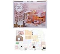 Tbest Miniature Dollhouse Kit avec LED Light | Projet de bricolage amusant, Matériau sûr, Assemblage facile, Favorise la créativité, Idéal pour la décoration intérieure