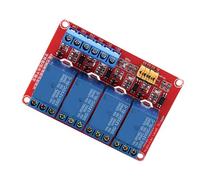Tbest Module Relais 4 Canaux, Options de Tension de Déclenchement Haut | Forte capacité de conduite, isolation des patchs, performances stables, 5 V/12 V/24 V.