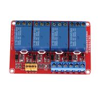 Tbest Module Relais 4 Canaux, Options de Tension de Déclenchement Haut | Forte capacité de conduite, isolation des patchs, performances stables, 5 V/12 V/24 V.