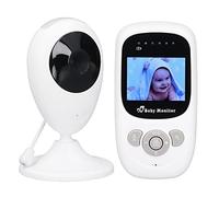 Tbest Moniteur de bébé avec Appareil Photo et Audio à 2 Voies Construit dans la Surveillance de la Température Musicale .4 Pouces D'écran LCD Nuit Infrarouge sans Fil (Prise UE)