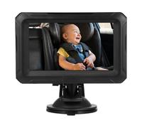 Tbest Moniteur de Caméra de Voiture pour bébé 4,3 Pouces HD 1080P Caméra de Banquette Arrière Orientée vers L'arrière avec Vision Nocturne Rotation à 360 ° Grand Angle de Vue Prise