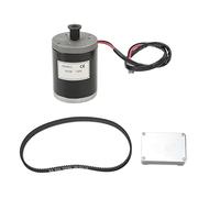 Tbest Moteur 120 W MY6812, moteur CC brossé en aluminium solide 24 V CC avec courroie et contrôleur pour bricolage électrique, tricycle, moto, faible bruit