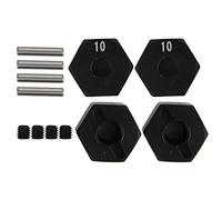 Tbest Moyeu Hexagonal de Roue, pièce de Mise à Niveau d'adaptateur de moyeu d'entraînement Hexagonal de Roue en Alliage d'aluminium Compatible avec la Chenille RC SCX10 90046 90047 RR10(10mm)