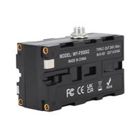 Tbest NP F970 F750 F570 F550 Batterie Factice Adaptateur d'alimentation Continue avec Interface CC pour DCRVX2100 Atomos V Moniteur Caméra Enregistrement Longue Durée ABS Métal