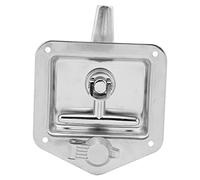 Tbest OE E45 2 Pièces Boîte à Outils de Camion Poignée en T en Acier Inoxydable avec 4 Clés pour Remplacement de Porte de Boîte à Outils de Remorque RV