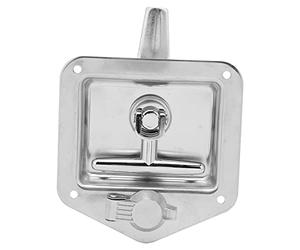 Tbest OE E45 2 Pièces Boîte à Outils de Camion Poignée en T en Acier Inoxydable avec 4 Clés pour Remplacement de Porte de Boîte à Outils de Remorque RV