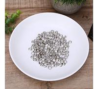 Tbest Oeillet 4Mm,Oeillets Metal 4Mm,Oeillets 4Mm,Oeillet Couture 4Mm,Oeillet Chromé 4Mm,Ensemble De 100 Oeilles en Laiton,SAE Vêtements,e Double Face,Oeillet 4Mm (Argent)