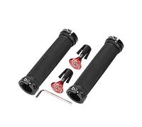 Tbest Paire De Grips Neatt One Lock Pro,MTB Handlebar Grip,1 Paire Poignées De Guidon De Vélo Antidérapant Cyclisme Poignée Bar Bouchons D’Erémité Vélo Lock-on Guidon Grip (Red)
