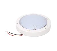 Tbest Panneau Lumineux LED avec Interrupteur, Système D'énergie Solaire, éclairage Marin Lumineux de 300lm pour Camping-Car, Bateau, Armoire de Cuisine, Downlight Rond ABS 12V (Blanc Chaud)