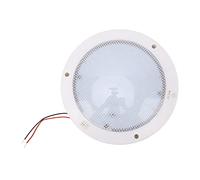 Tbest Panneau Lumineux LED avec Interrupteur, Système D'énergie Solaire, éclairage Marin Lumineux de 300lm pour Camping-Car, Bateau, Armoire de Cuisine, Downlight Rond ABS 12V (Blanc Froid)