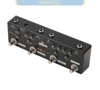 Tbest Pédale d'effet SOL918 Pédale multi-effets 5 en 1 Pédale de guitare à effet combiné True Bypass musique accordeur Noir