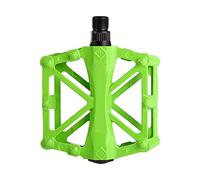 Tbest Pédales de Vélo Plateforme de Vélo à Pédale Plate Plate-Forme de Pédale -Forme Large Antidérapante en Alliage D'aluminium Léger 1 Paire de Couleurs Vives pour VTT de (Green)