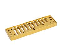 Tbest Peigne Harmonica, Bords Arrondis 10 Hols Blues Harp Peigne pour Sp20 Accessoire en Alliage en Aluminium (GOLD)