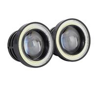 Tbest Phare Antibrouillard LED pour Voiture Angel Eyes 3 Pouces Haute luminosité Ajustement Universel IP65 12 V Boîtier en Aluminium Durable pour une visibilité Améliorée dans des