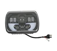 Tbest Phare Carré de Moto, Phare LED Carré 5x7in 90W Projecteur Feux de Croisement IP67 étanche pour Moto de Voiture