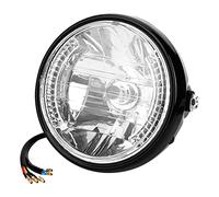 Tbest Phare de Moto de 7 Pouces, Clignotant, Faisceau Jaune Très Lumineux avec Support de Montage pour Conduite Universelle contre le Brouillard et la Pluie