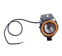 Tbest Phare de Moto Design amélioré 4 Modes D'éclairage Ouverture Unique Projecteurs LED Antichoc 12 à 60V Feu Avant Moto (rouge)