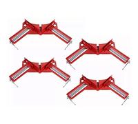 Tbest Pince d'Angle de Fixation en Alliage d'aluminium, Clamp/Holder à Angle Droit de 90 Degrés, pour le Travail du Bois, Verre à Faire Soi-même, Renforcement du Cadre Photo de Poisson, 4 Pièces
