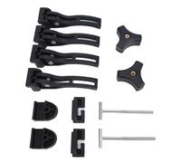 Tbest Pince de Couverture de Caisse de Camion, Attaches Robustes en Plastique ABS et en Aluminium, Kit de Ramassage Rigide à Trois Volets sécurisé avec Pinces Avant et Arrière en T