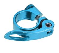 Tbest Pince de Poteau de Selle de Vélo, 28,6 Mm à Libération Rapide en Aluminium Léger en Alliage Bike Set-Post Clamp pour 25,4 Mm de Route et équipement Fixe (Blue)