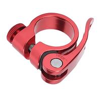 Tbest Pince de Poteau de Selle de Vélo, 28,6 Mm à Libération Rapide en Aluminium Léger en Alliage Bike Set-Post Clamp pour 25,4 Mm de Route et équipement Fixe (Rouge)