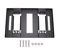 Tbest Plaque de Montage de Boîte à Outils Demi-largeur, Base Métallique Noire pour Système de Rangement Modulaire Klein, avec Fixation par Boulon et Vis pour Montage sur Paroi de Camion