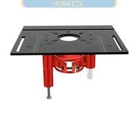 Tbest Plaque d'insertion de table de toupie Lot de 2 plaques d'insertion de table de routeur en outillage (vide) Noir Lot de 2