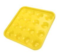 Tbest Plateau de Billard 16 Trous, Boîte de Rangement en Plastique Noir pour Balles de Billard, Accessoires de (Yellow)
