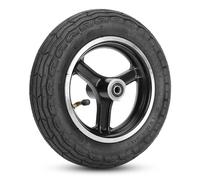Tbest Pneu de Scooter électrique Gonflable en Caoutchouc de 10 Pouces, Pneu Symétrique de Moyeu de Roue Avant en Alliage D'aluminium sans Gaz, Fabrication Professionnelle Robuste et