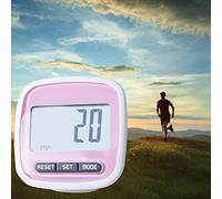 Tbest Podomètre Simple, Compteur de Pas de Marche 3D avec écran LCD, Pas Précis avec Clip de Taille pour la Course à Pied, la Randonnée, Les Amateurs de Fitness (Pink)
