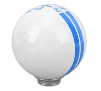 Tbest Pommeau de Levier de Vitesse de Course Automobile à 6 Vitesses, Boule Ronde de Style Shelby GT500 avec 3 Adaptateurs pour Remplacement Manuel des Véhicules de 1967 à 2018, (Blanc Bleu)