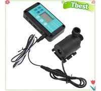 Tbest pompe à eau 12 V Kit de pompe à eau solaire, pompe à eau à débit réglable pour la Circulation de piscine moto eau Prise UE