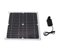 Tbest Pompe Solaire pour étang 22W Immergée avec Panneau 50W | Pompe submersible Dc12V, comprend un boîtier de batterie et une minuterie, conception à économie d\'énergie pour fontaine