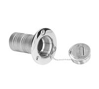 Tbest Port de Ravitaillement Marin de 38mm, Port d'injection de Bateau en Acier Inoxydable 316 avec Chaîne Fixe et Joint Torique pour Camions Remorques Caravanes (#3)