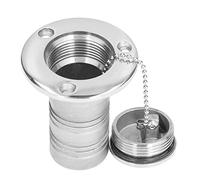Tbest Port de Ravitaillement Marin de 38mm, Port d'injection de Bateau en Acier Inoxydable 316 avec Chaîne Fixe et Joint Torique pour Camions Remorques Caravanes (#2)