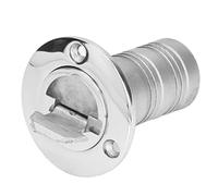 Tbest Port de Ravitaillement Marin de 38mm, Port d'injection de Bateau en Acier Inoxydable 316 avec Chaîne Fixe et Joint Torique pour Camions Remorques Caravanes (#4)