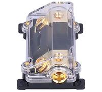 Tbest Porte-fusible Anl en Ligne Bloc à Haute Température Couverture Transparente 1 OUT 100AMP pour les Véhicules Marins de Bateau Audio de Voiture Construction en Cuivre en Plastique
