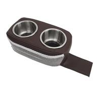 Tbest Porte-gobelet Ponton Double Bouteille de Boisson en Acier Inoxydable Portable de qualité Marine pour Bateaux Voitures Camping-Car Durable éponge à Mémoire de Forme Haute densité (Brown)