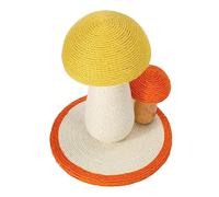 Tbest Poste à Gratter en Forme de Champignon pour Chat, Griffoir d'escalade en Sisal pour Chats d'intérieur, Jouet Interactif pour Chaton, Protecteur de Meubles Respectueux de la Peau