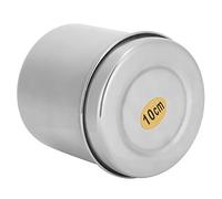 Tbest Pot en Acier Inoxydable pour Boules de Coton, 10x10x10 Cm | Matériau durable, Couvercle , Idéal pour les cliniques