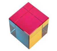 Tbest Prisme Optique Cube de Couleur 6 Côtés, Lumière Réfractante en Verre pour la Décoration de la Maison, Accessoires de Photographie, Jouets éducatifs de Physique, Cadeaux pour (60mm)