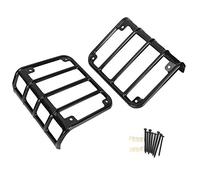 Tbest protection feux Couvercle de feu arrière Couvercle de lumière arrière, 1 paire de protecteur de couvercle de lampe de feu arrière de feu arrière Convient pour Wrangler JK 2007-2017(Noir)