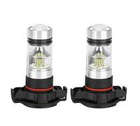 Tbest psx24w, Psx24W Ampoule Rouge, Psx 24W, Phares Antibrouillard Et Phares Antibrouillard, 2Pcs 12-24V 100W 6000K Blanc Voiture Lumineux Led Antibrouillard Ampoules Pour