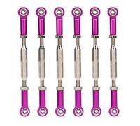 Tbest Push Rod, 6 Pcs 88mm Alliage d'Aluminium Tiges de Poussée Réglables Tendeur Tendeur Tringlerie pour RC Modèles de Voitures(Violet)