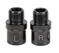 Tbest Rallonge de Pédale de Vélo Pédale de Vélo Extension de D'Axe D'extension Axe D'extension Gauche Droite Marquages Alliage de Titane 20 Mm pour de Route de Montagne BMX (Black)