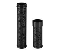 Tbest Récipient de Tube Métallique en Alliage en Zinc, Conception élégante en Relief en Relief, Solution de Stockage Polyvalente, Joint d'odeur, Conception Compacte et Portable, Construction (Black)