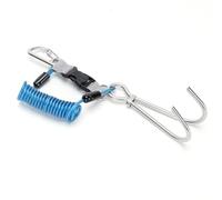 Tbest Reef Hook,Gancho Corriente Buceo,Crochet De Récif De Plée sous-Marine,Crochet De Plee Double,Plée sous-Marine Reef Crochet en Acier Inoxydable Récif Crochet Pleur Crochet Plée avec Spirale Bobi