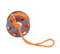 Tbest Reel de Doigt de Plongée, avec Lueur dans la Ligne de Guide Nylon Noir Mini-Doigt Bobine Reel Pendentif Portable pour Les Amateurs de Plongée (Gray)